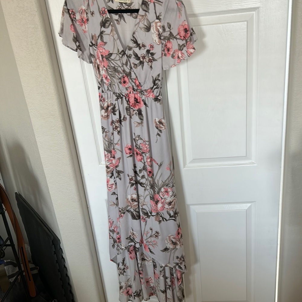 High low floral dress